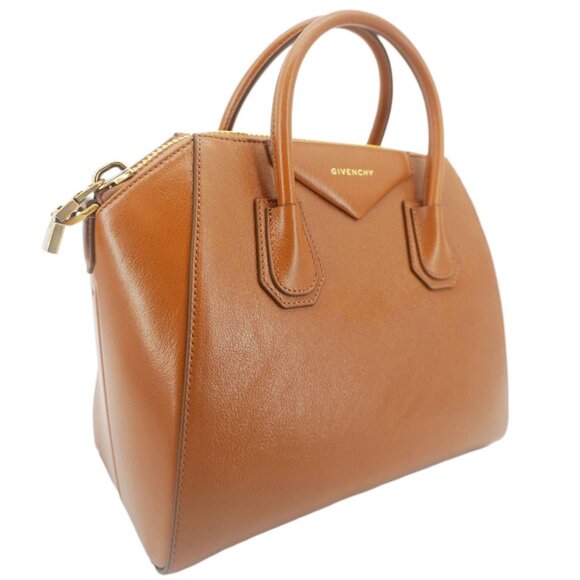 Givenchy Antigona Small Leather Satchel Shoulder Bag Brown - Picture 4 of 16